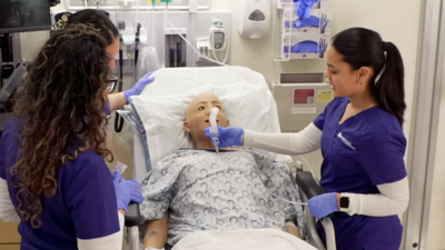 Students in Sim Center, new video 